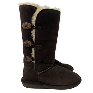BEARPAW BROWN SUEDE, TALL BOOTS